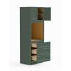 33-in x 24-in x 90-in Ready To Assemble Shaker Tall Oven Cabinet, Green, O339024-RTA-FR01-GR