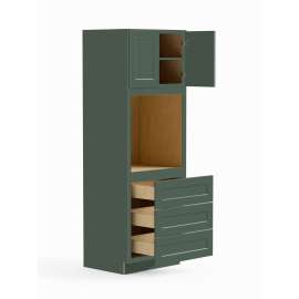 33-in x 24-in x 90-in Ready To Assemble Shaker Tall Oven Cabinet, Green, O339024-RTA-FR01-GR