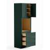 33-in x 24-in x 96-in Ready To Assemble Shaker Tall Oven Cabinet, Green, O339624-RTA-FR01-GR