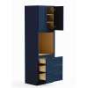 33-in x 24-in x 96-in Ready To Assemble Shaker Tall Oven Cabinet, Navy Blue, O339624-RTA-FR01-NB