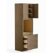 33-in x 24-in x 96-in Ready To Assemble Shaker Tall Oven Cabinet, Tan Wood, O339624-RTA-FR01-TW