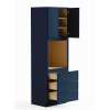33-in x 24-in x 96-in Ready To Assemble Slim Shaker Tall Oven Cabinet, Navy Blue, O339624-RTA-FR02-NB