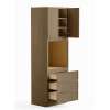 33-in x 24-in x 96-in Ready To Assemble Slim Shaker Tall Oven Cabinet, Tan Wood, O339624-RTA-FR02-TW