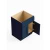 27-in x 24-in x 35-in Ready To Assemble Shaker Double Door Single Drawer Front Sink Base Cabinet, Navy Blue, SB27-RTA-FR01-NB