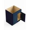 27-in x 24-in x 35-in Ready To Assemble Slim Shaker Double Door Single Drawer Front Sink Base Cabinet, Navy Blue, SB27-RTA-FR02-NB