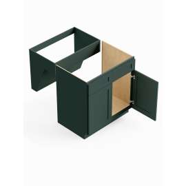 30-in x 24-in x 33-in Ready To Assemble Shaker ADA Sink Base Cabinet, Green, SB30-ADA-RTA-FR01-GR