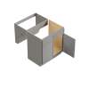 36-in x 24-in x 33-in Ready To Assemble Slim Shaker ADA Sink Base Cabinet, Light Grey, SB36-ADA-RTA-FR02-LG