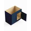 33-in x 24-in x 35-in Ready To Assemble Shaker Double Door Double Drawer Front Sink Base Cabinet, Navy Blue, SB33-RTA-FR01-NB