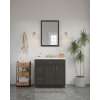 24-in x 34-in Slim Shaker Framed Vanity Mirror, Smokey Grey, VM2434-MR-FR02-SG
