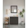 30-in x 34-in Shaker Framed Vanity Mirror, Smokey Grey, VM3034-MR-FR01-SG