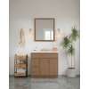 30-in x 34-in Slim Shaker Framed Vanity Mirror, Tan Wood, VM3034-MR-FR02-TW