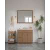 42-in x 34-in Slim Shaker Framed Vanity Mirror, Tan Wood, VM4234-MR-FR02-TW