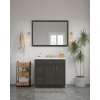 48-in x 34-in Slim Shaker Framed Vanity Mirror, Smokey Grey, VM4834-MR-FR02-SG