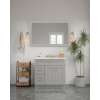 54-in x 34-in Shaker Framed Vanity Mirror, Light Grey, VM5434-MR-FR01-LG