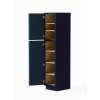 18-in x 24-in x 90-in Ready To Assemble Slim Shaker Two Door Tall Utility Cabinet, Navy Blue, U189024-RTA-FR02-NB