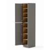 18-in x 24-in x 96-in Ready To Assemble Shaker Two Door Tall Utility Cabinet, Light Grey, U189624-RTA-FR01-LG