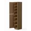 18-in x 24-in x 96-in Ready To Assemble Shaker Two Door Tall Utility Cabinet, Tan Wood, U189624-RTA-FR01-TW
