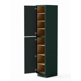 18-in x 24-in x 96-in Ready To Assemble Slim Shaker Two Door Tall Utility Cabinet, Green, U189624-RTA-FR02-GR
