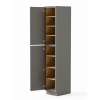 18-in x 24-in x 96-in Ready To Assemble Slim Shaker Two Door Tall Utility Cabinet, Light Grey, U189624-RTA-FR02-LG