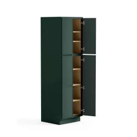 30-in x 24-in x 90-in Ready To Assemble Slim Shaker Four Door Tall Utility Cabinet, Green, U309024-RTA-FR02-GR