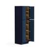 30-in x 24-in x 84-in Ready To Assemble Slim Shaker Four Door Tall Utility Cabinet, Navy Blue, U308424-RTA-FR02-NB