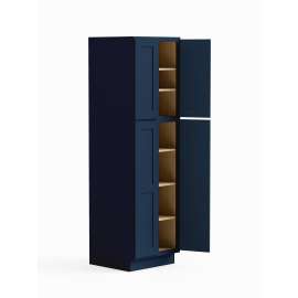 30-in x 24-in x 84-in Ready To Assemble Shaker Four Door Tall Utility Cabinet, Navy Blue, U308424-RTA-FR01-NB