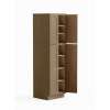 30-in x 24-in x 90-in Ready To Assemble Shaker Four Door Tall Utility Cabinet, Tan Wood, U309024-RTA-FR01-TW