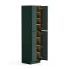 30-in x 24-in x 96-in Ready To Assemble Slim Shaker Four Door Tall Utility Cabinet, Green, U309624-RTA-FR02-GR