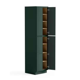 30-in x 24-in x 96-in Ready To Assemble Slim Shaker Four Door Tall Utility Cabinet, Green, U309624-RTA-FR02-GR