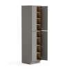 30-in x 24-in x 96-in Ready To Assemble Slim Shaker Four Door Tall Utility Cabinet, Light Grey, U309624-RTA-FR02-LG