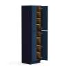 30-in x 24-in x 96-in Ready To Assemble Slim Shaker Four Door Tall Utility Cabinet, Navy Blue, U309624-RTA-FR02-NB
