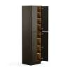 30-in x 24-in x 96-in Ready To Assemble Slim Shaker Four Door Tall Utility Cabinet, Smokey Grey, U309624-RTA-FR02-SG