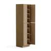 30-in x 24-in x 96-in Ready To Assemble Slim Shaker Four Door Tall Utility Cabinet, Tan Wood, U309624-RTA-FR02-TW