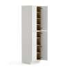 24-in x 24-in x 96-in Ready To Assemble Slim Shaker Four Door Tall Utility Cabinet, White, U249624-RTA-FR02-WH