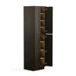 24-in x 24-in x 96-in Ready To Assemble Shaker Four Door Tall Utility Cabinet, Smokey Grey, U249624-RTA-FR01-SG