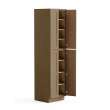 24-in x 24-in x 96-in Ready To Assemble Shaker Four Door Tall Utility Cabinet, Tan Wood, U249624-RTA-FR01-TW