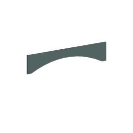 48-in x 1-in x 6-in Remington Valance, Green, VASH48-GR