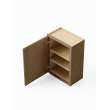 21-in x 12-in x 36-in Ready To Assemble Shaker Single Door Wall Cabinet, Tan Wood, W2136-RTA-FR01-TW