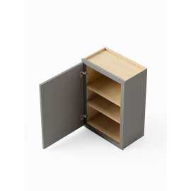 12-in x 12-in x 30-in Ready To Assemble Slim Shaker Single Door Wall Cabinet, Light Grey, W1230-RTA-FR02-LG