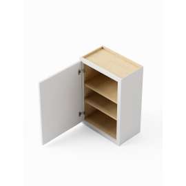 12-in x 12-in x 30-in Ready To Assemble Slim Shaker Single Door Wall Cabinet, White, W1230-RTA-FR02-WH