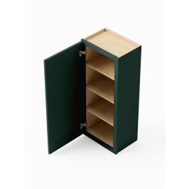 15-in x 12-in x 42-in Ready To Assemble Shaker Single Door Wall Cabinet, Green, W1542-RTA-FR01-GR