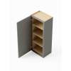 21-in x 12-in x 42-in Ready To Assemble Slim Shaker Single Door Wall Cabinet, Light Grey, W2142-RTA-FR02-LG