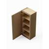 21-in x 12-in x 42-in Ready To Assemble Slim Shaker Single Door Wall Cabinet, Tan Wood, W2142-RTA-FR02-TW