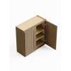24-in x 12-in x 30-in Ready To Assemble Shaker Double Door Wall Cabinet, Tan Wood, W2430-RTA-FR01-TW