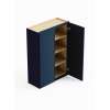 24-in x 12-in x 42-in Ready To Assemble Slim Shaker Double Door Wall Cabinet, Navy Blue, W2442-RTA-FR02-NB
