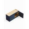 33-in x 12-in x 15-in Ready To Assemble Slim Shaker Wall Cabinet, Navy Blue, W3315-RTA-FR02-NB
