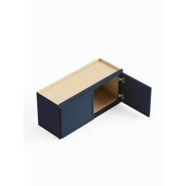 36-in x 12-in x 15-in Ready To Assemble Slim Shaker Wall Cabinet, Navy Blue, W3615-RTA-FR02-NB