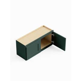 30-in x 12-in x 15-in Ready To Assemble Shaker Wall Cabinet, Green, W3015-RTA-FR01-GR