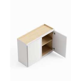 27-in x 12-in x 24-in Ready To Assemble Slim Shaker Wall Cabinet, White, W2724-RTA-FR02-WH