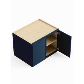 33-in x 24-in x 24-in Ready To Assemble Slim Shaker Refrigerator Wall Cabinet, Navy Blue, W332424-RTA-FR02-NB